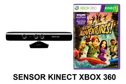 Sensor Kinect Xbox 360 + Jogo Kinect Adventures Original (Recondicionado)