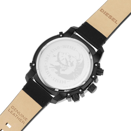 Reloj Cronógrafo De Cuero Y Acero Inoxidable Con Cuarzo Estr