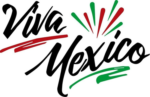 Vinilo Decorativo Para Pared O Cristal Viva México Tricolor