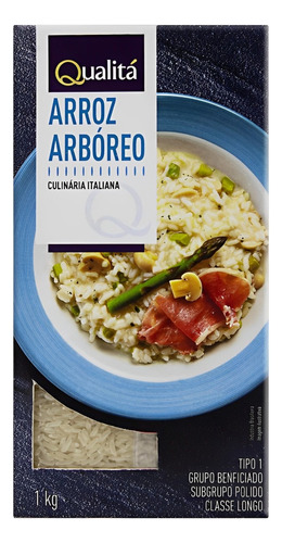 Arroz Arbório Tipo 1 Qualitá Caixa 1kg