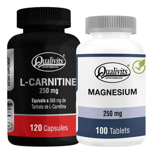 Magnesio 250 Mg + L Carnitina X120 Caps. - Qualivits Vegano Sabor Natural