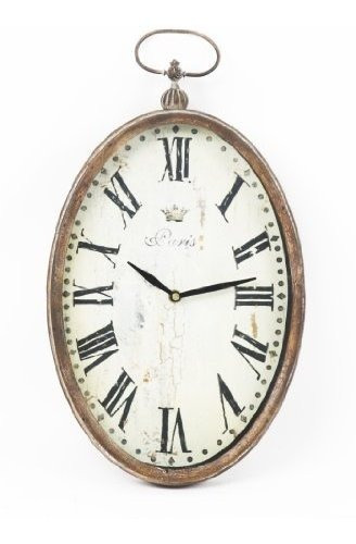 Zentique Paris Reloj De Pared Ovalado