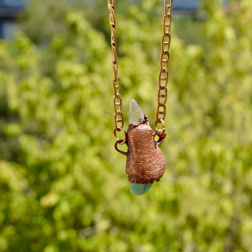 Imagen 6 de 7 de Collar Amazonita, Cuarzo Cristal, Set De Piedras, Cod1