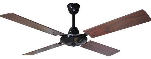 Ventilador de techo Martin & Martin Caribe VT132 negro con 4 palas color  cedro y roble de  madera, 114 cm de diámetro 220 V