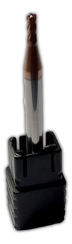 Fresa Topo Reto Metal Duro 2mm 4 Cortes Com Cobertura Hrc55