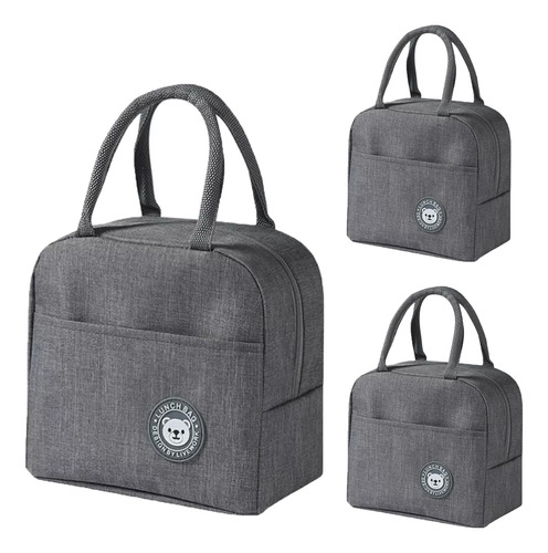 3 Pieces Bolsa Térmica Marmita Academia Passeios Portátil