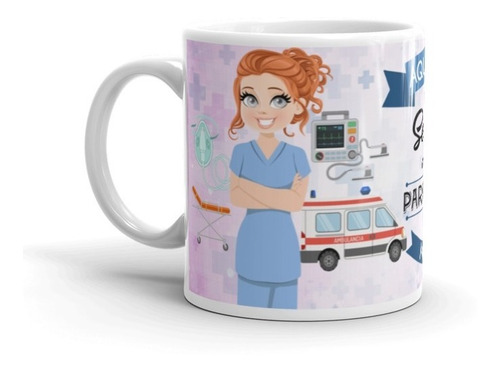 Caneca Porcelana Personalizada Melhor Paramédico Paramédica