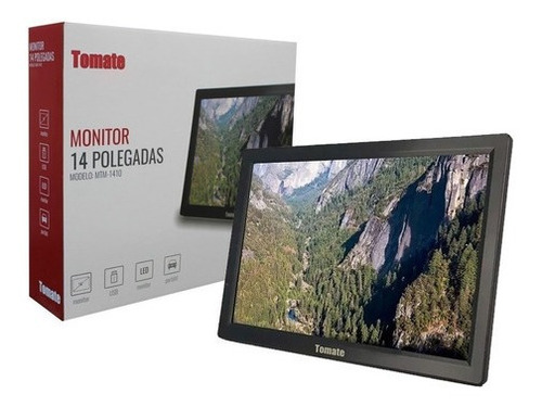 Imagem 2 de 2 de Tv Monitor Portátil Led Hd 14pol Usb Sd Tomate Mtm-1410