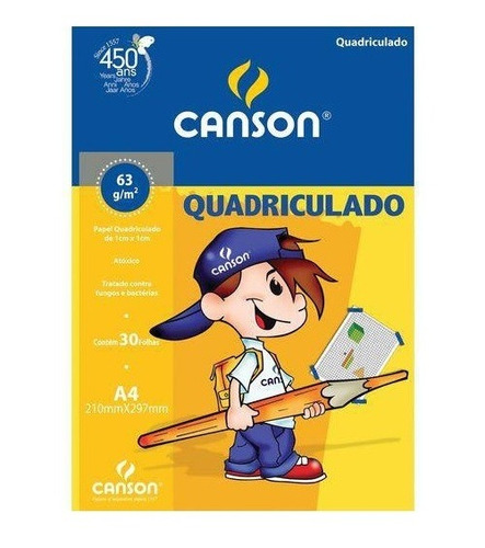 Bloco Quadriculado Infantil A4 63gm² Canson 30fls