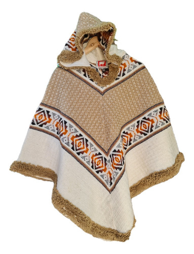 Poncho Tres Puntas Con Capucha 