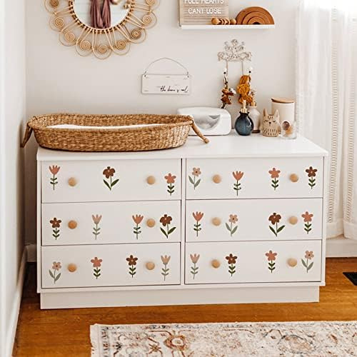 Pegatinas De Pared De Flores Bohemias, Decoración Creativa D