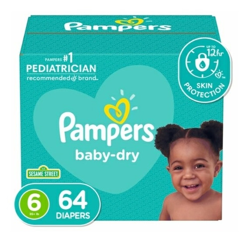 Pampers Baby Dry XXG etapa 6 64 unidades