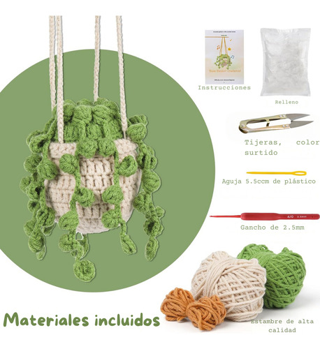 Crochet Kit Suculentas Todo Incluido Diferentes Modelos Diy