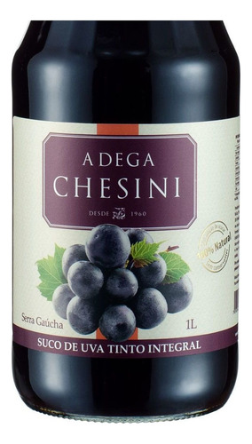 Suco De Uva Natural 1l Integral Serra Gaúcha Adega Chesini
