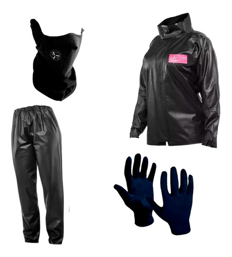 Traje Equipo Lluvia Delta Damas + Cuello Guantes Fas Plan