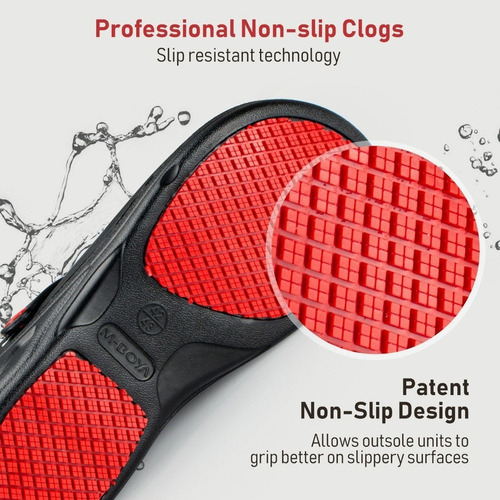 Zapato Zuecos For Chef Cocina Unisex Cómodo Antiderrapante1