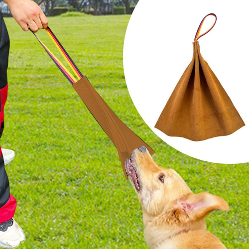 Dog Tug Interactive Play Puppy Trainig Toy Tug Tug Marrón
