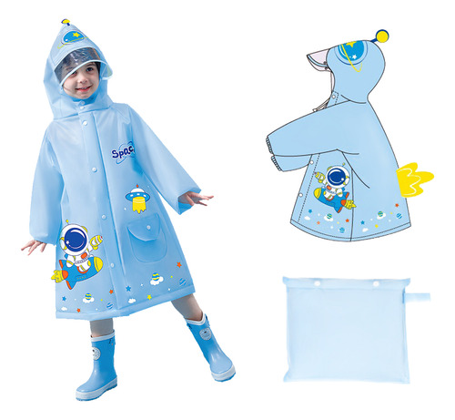 Chubasquero Transpirable Impermeable Con Dibujos Para Niños