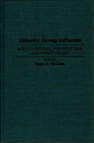 Minority Group Influence, De Paula D. Mcclain. Editorial Abc Clio, Tapa Dura En Inglés