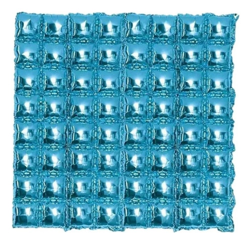 Pared Tipo Panel Globos Inflables 4d Cuadros 1.48mt X 1.42mt Color Azul Celeste