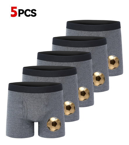 5pcs Bóxers De Algodón Para Niño, Multicolor