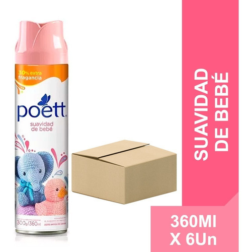 Poett Desodorante Ambiente Suavidad De Bebe 360ml X 6un