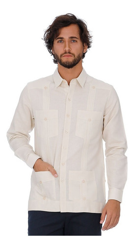 Costavana - Guayabera Manga Larga De Lino Mod. Tradicional
