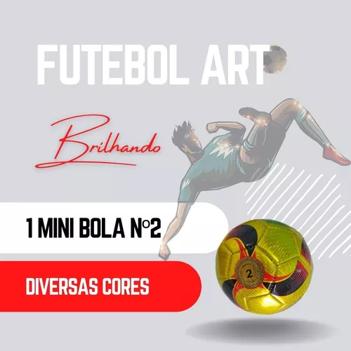 Kit 5 Bolas Nº 2 Mini Jogo Futebol Cores 14cm Futsal Pequena Cor
