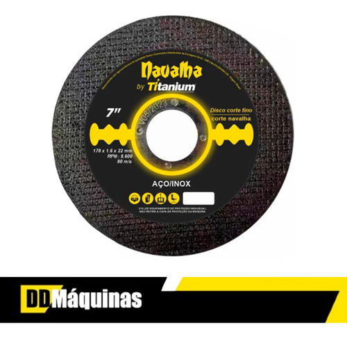 Kit Disco De Corte P/ Inox Titanium 100 Unidades Navalha 7