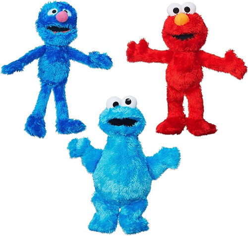 Paquete Plaza Sesamo Con Elmo, Monstruo Comegalletas, Grover