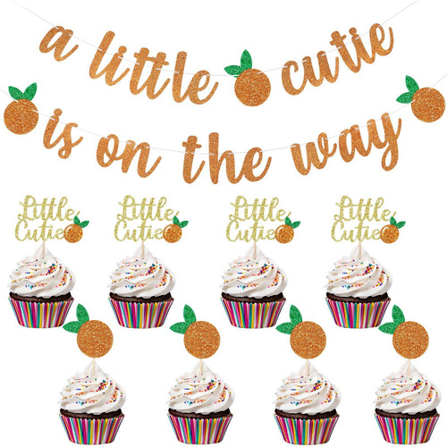 Little Cutie Is On The Way Banner 24 Pieza Baby Shower