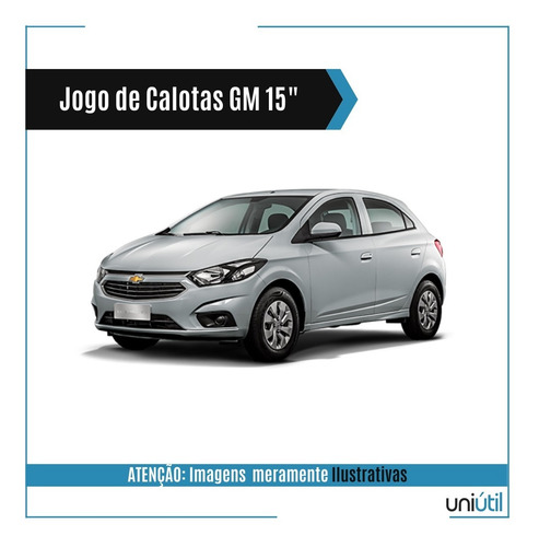 Jogo 4 Calotas Aro 15 Onix Prisma 2017 2018 2019 Prata