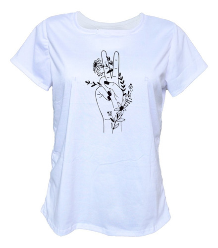 Blusa Playera Camiseta Amor Y Paz Mujer Tallas Extras