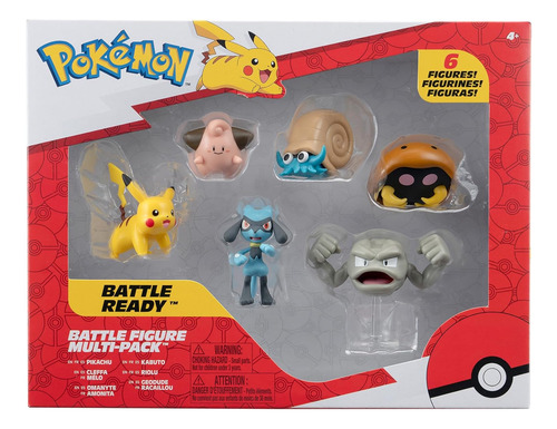 Cleffa Omanyte Kabuto Riolu Geodu Pokemon Multipack Jazwares
