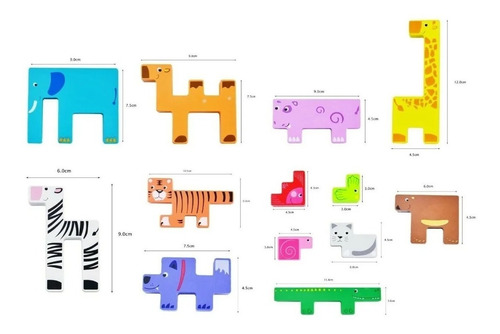 Imagen 4 de 6 de Rompecabezas Puzzle Ruso Encastre Madera Acool Ac6616 Full