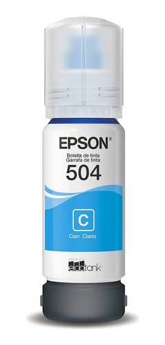 Tanque De Tinta Epson T504 Cian, 70ml.