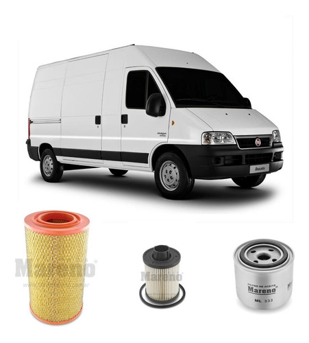 Kit 3 Filtros Fiat Ducato 2.3 Jtd Mareno