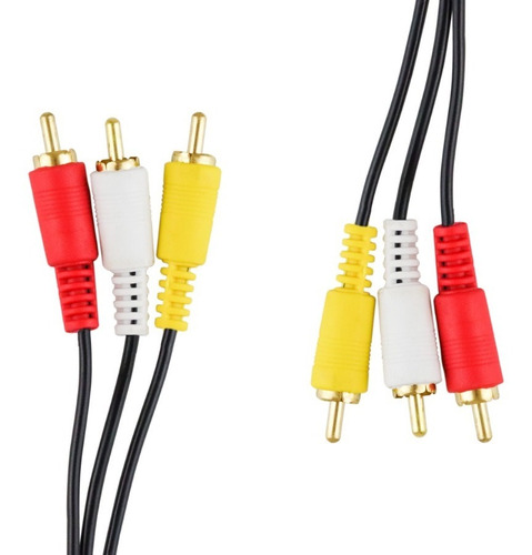 Imagen 10 de 10 de Cable Rca A Rca Y 120cm Tv Dvd Mayoreo Oferta 11-1056