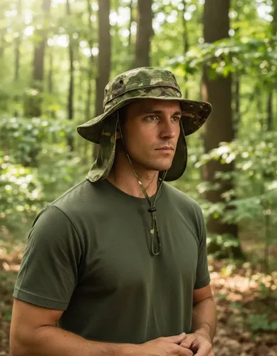 Chapéu Com Aba Tático Bonnie Militar Reforçado Em Rip Stop