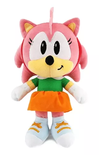 4 Bonecos Pelúcia Turma Do Sonic Knucles Tails Amy 35 Cm Pelucias