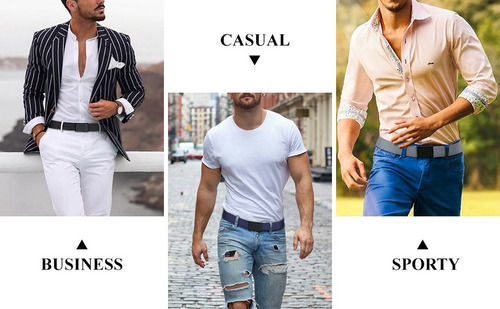 Zt Cinturón Casual Hombre Cinto Elástico Nylon Con Hebilla