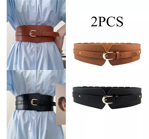 Cinturones Anchos Elásticos De Poliuretano Para Mujer, Blusa