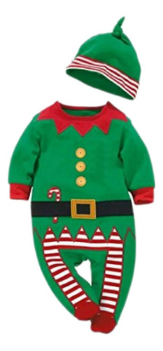 Ropa De Navidad Enterito Santa Duende Bebé 100% Algodón 