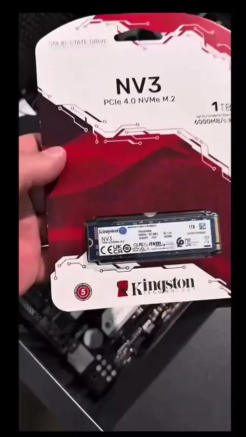 Unidade de estado sólido Kingston M.2 NVMe PCIe 4.0 NV3 de 1 TB