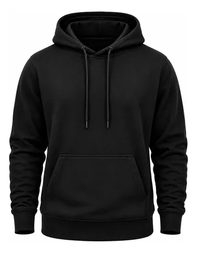 Moletom Liso Algodão Unissex Blusa De Frio Canguru Premium