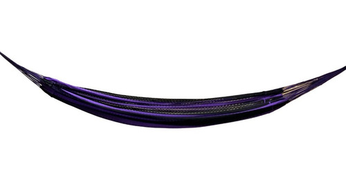 Imagen 3 de 4 de Hamaca Yucateca 100% Algodón Dos Colores (negro Y Morado)