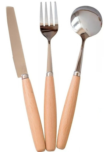 Set Cubiertos Para Plato Principal Tenedor Cuchara Cuchillo