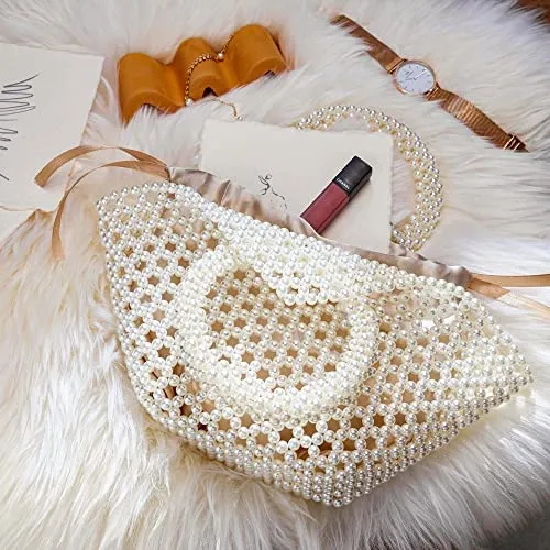 Bolsos De Embrague De Perlas Grandxii Para Mujer, Bolsos De