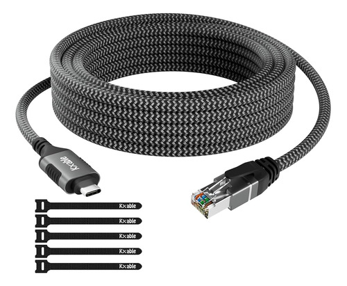 Cable Usb C A Ethernet 15ft, Cable Usb C A Rj45, Conectado D