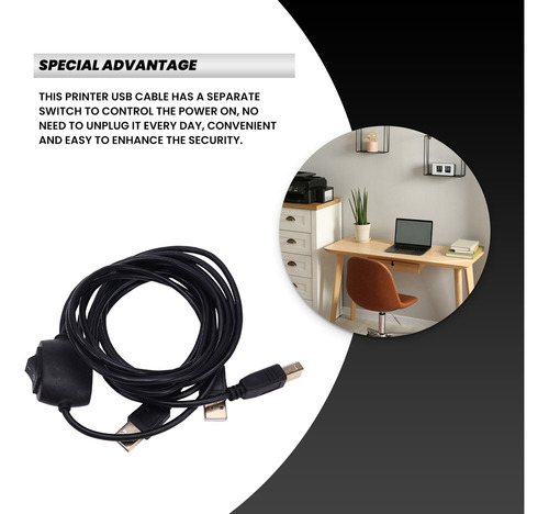 Cable De Impresora V72 En 1, Cable De Impresora Usb A A B Ma